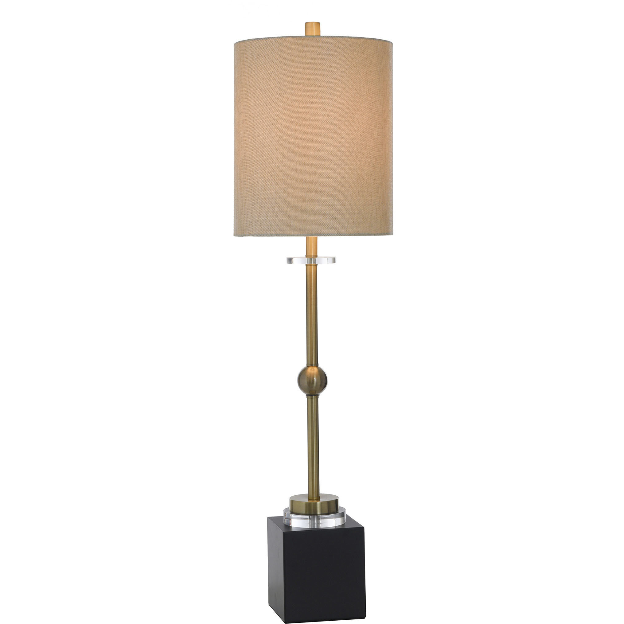 Halle 37 inch 100.00 watt Brushed Brass Table Lamp Portable Light