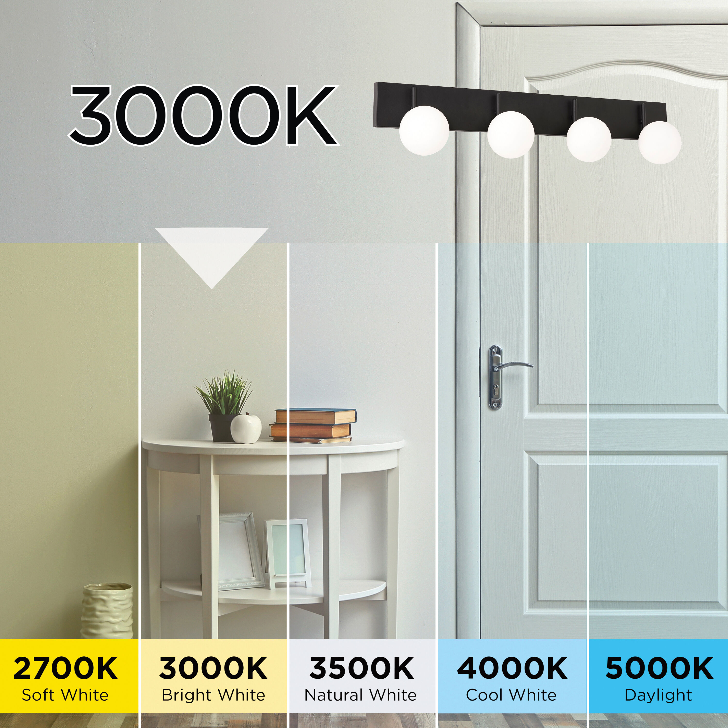 Metropolitan 4 Light 38 inch Black Vanity Light Wall Light