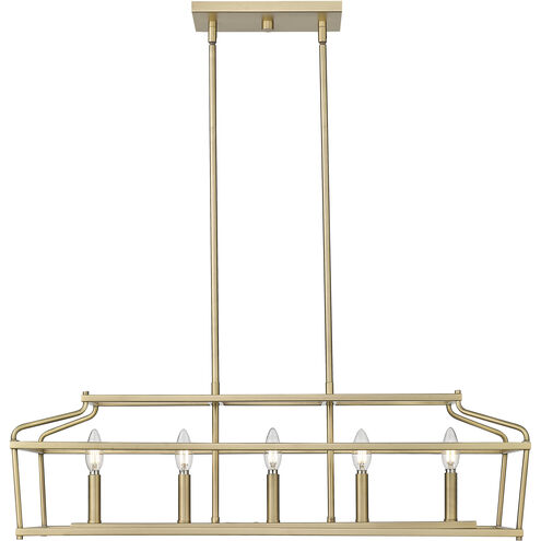 Nellita Island Chandelier Ceiling Light in Vintage Brass