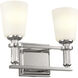 Rosalind 2 Light 14.25 inch Polished Nickel Bath Vanity Light Wall Light