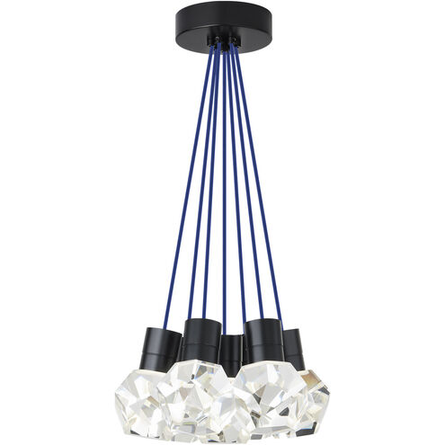 Sean Lavin Kira LED Black Pendant Ceiling Light in LED 90 CRI 3000K, Blue Cord, Integrated LED