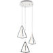 Gianna 3 Light 27.5 inch Satin Nickel Pendant Ceiling Light