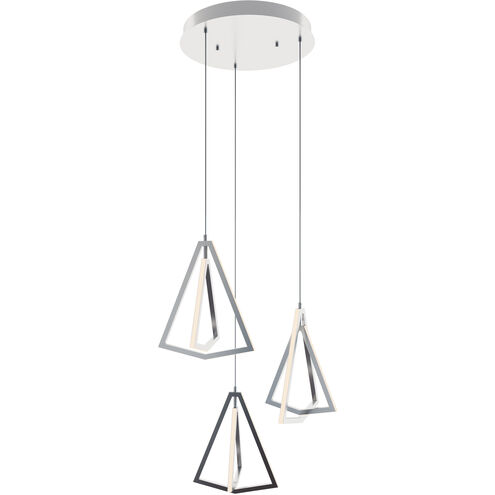 Gianna 3 Light 27.5 inch Satin Nickel Pendant Ceiling Light