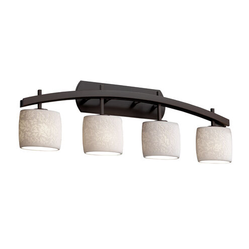 Limoges LED 35.5 inch Brushed Nickel Bath Bar Wall Light in 2800 Lm LED, Pleats, Cylinder with Flat Rim, Archway