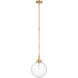 Chapman & Myers Parkington LED 10 inch Antique-Burnished Brass Globe Pendant Ceiling Light