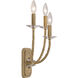 Atella 3 Light 10 inch Ashen Gold Wall Sconce Wall Light