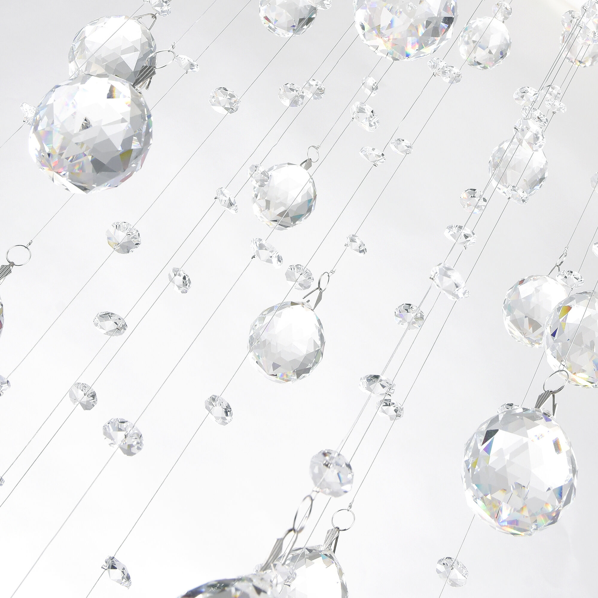 Double Spiral 9 Light 24 inch Chrome Flush Mount Ceiling Light