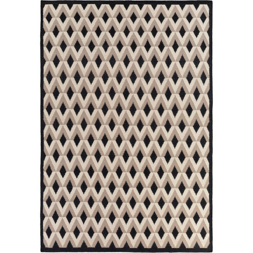 Dwell D 132 X 96 inch Black, Khaki, Taupe Rug