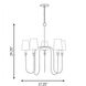 Traditional 5 Light 27.25 inch Natural Brass Chandelier Ceiling Light