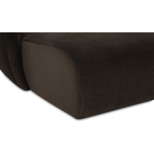 Amelia Dark Brown Chaise, Left
