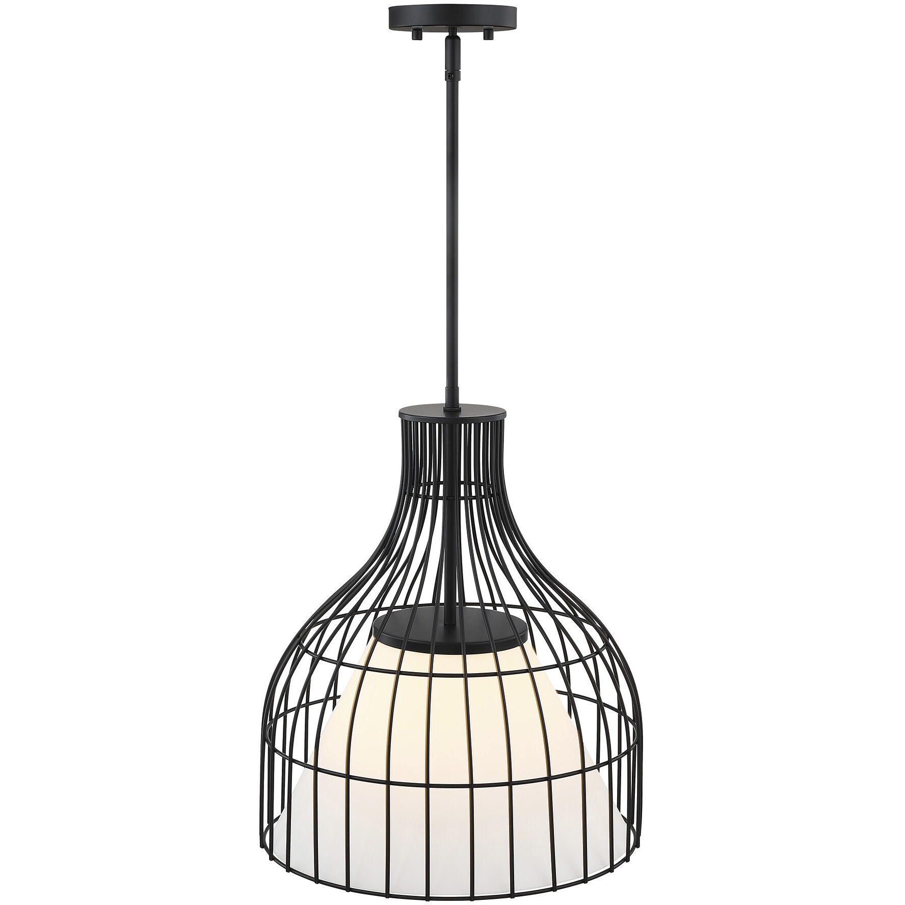 Evensong LED 15.75 inch Matte Black Pendant Ceiling Light