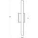 Redford 2 Light 4.25 inch Natural Brass Wall Sconce Wall Light