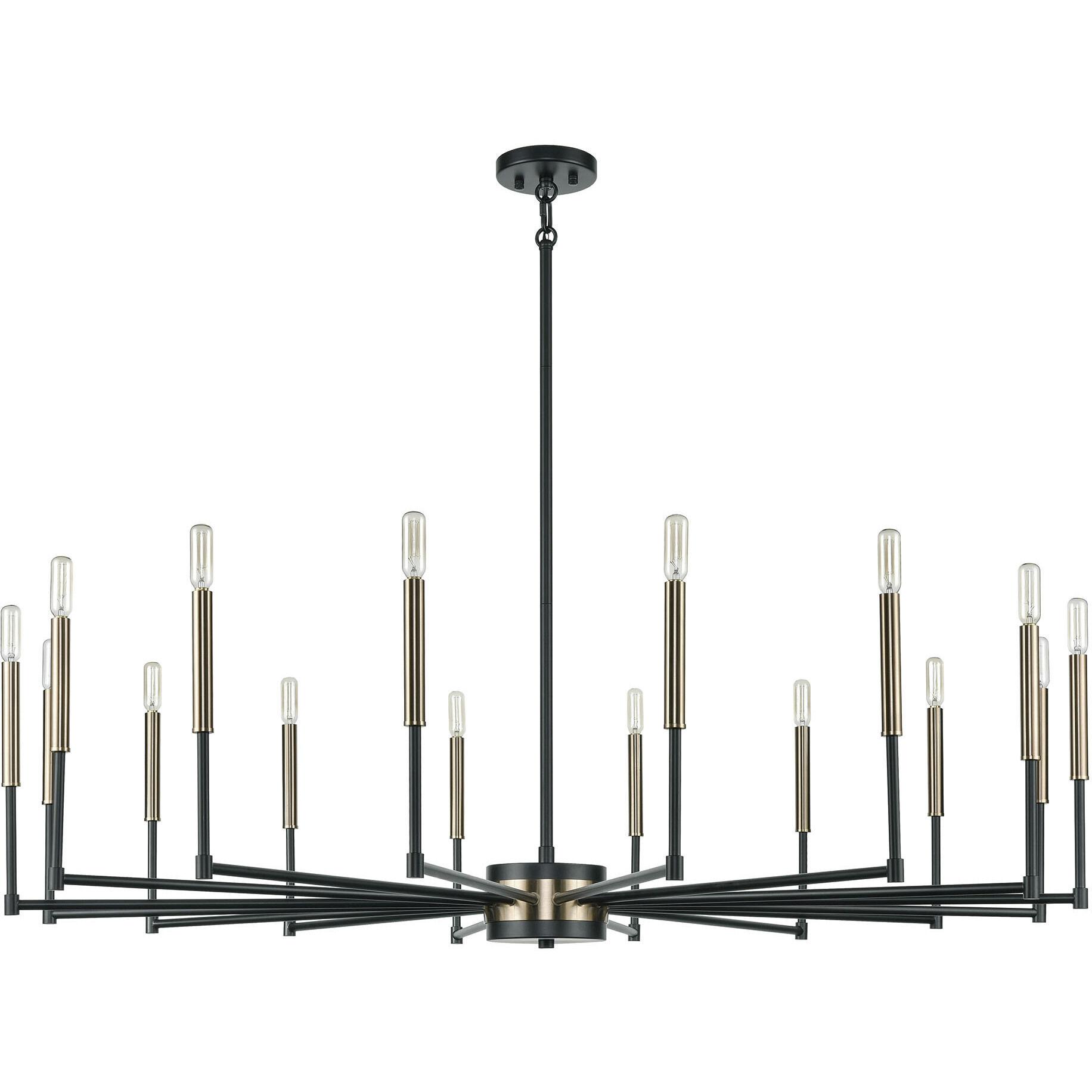 Livingston 16 Light 52 inch Matte Black Chandelier Ceiling Light