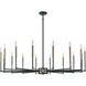 Livingston 16 Light 52 inch Matte Black Chandelier Ceiling Light