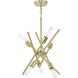 Astra 6 Light 22.57 inch Satin Brass Chandelier Ceiling Light, Design Series
