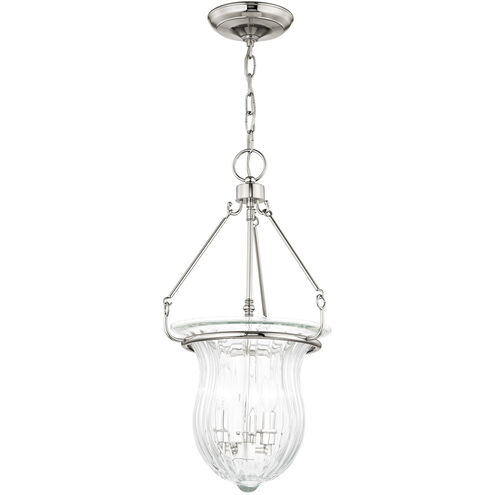 Andover 3 Light 12 inch Polished Nickel Pendant Ceiling Light