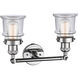 Franklin Restoration Small Canton LED 16.5 inch Polished Chrome Bath Vanity Light Wall Light in Clear Glass, Franklin Restoration