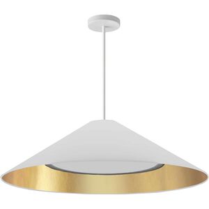 Padme LED 26 inch Matte White Pendant Ceiling Light in White/Gold Jewel Tone