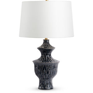 Crescent 24.75 inch 150.00 watt Blue Table Lamp Portable Light