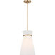 Fynn 1 Light 9.75 inch Satin Brass Pendant Ceiling Light in Incandescent