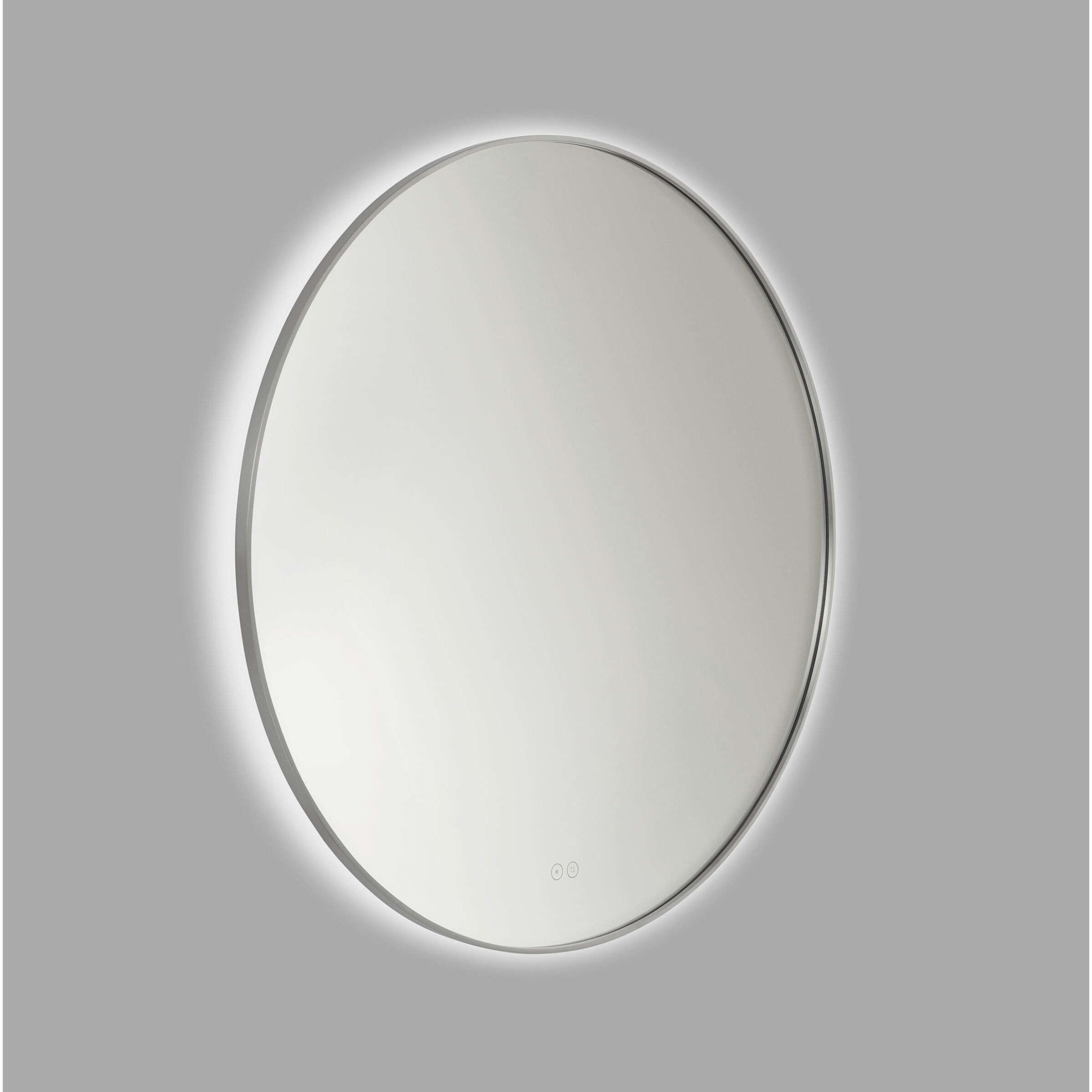 Cadre 36 X 36 inch Brushed Nickel Backlit Wall Mirror