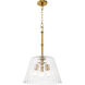 Lawton 3 Light 16 inch Brushed Brass Pendant Ceiling Light