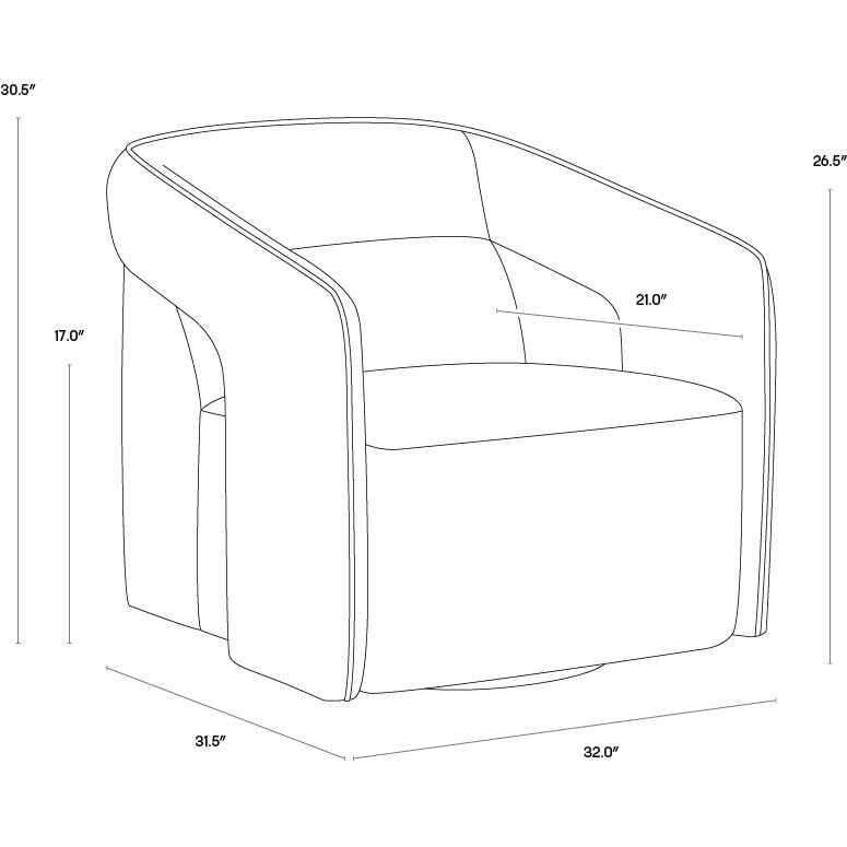 Kendrick Abbington Black Swivel Lounge Chair