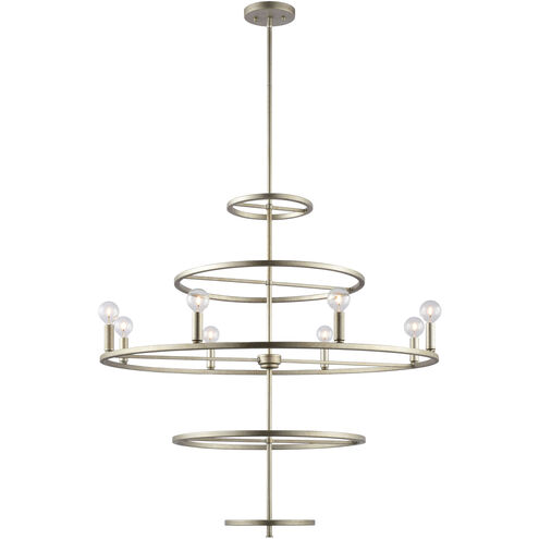 Hoopa 8 Light 33 inch Rusty Silver Chandelier Ceiling Light
