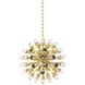 Anto 12 Light 19.69 inch Gold and Clear Glass Chandelier Ceiling Light, Small