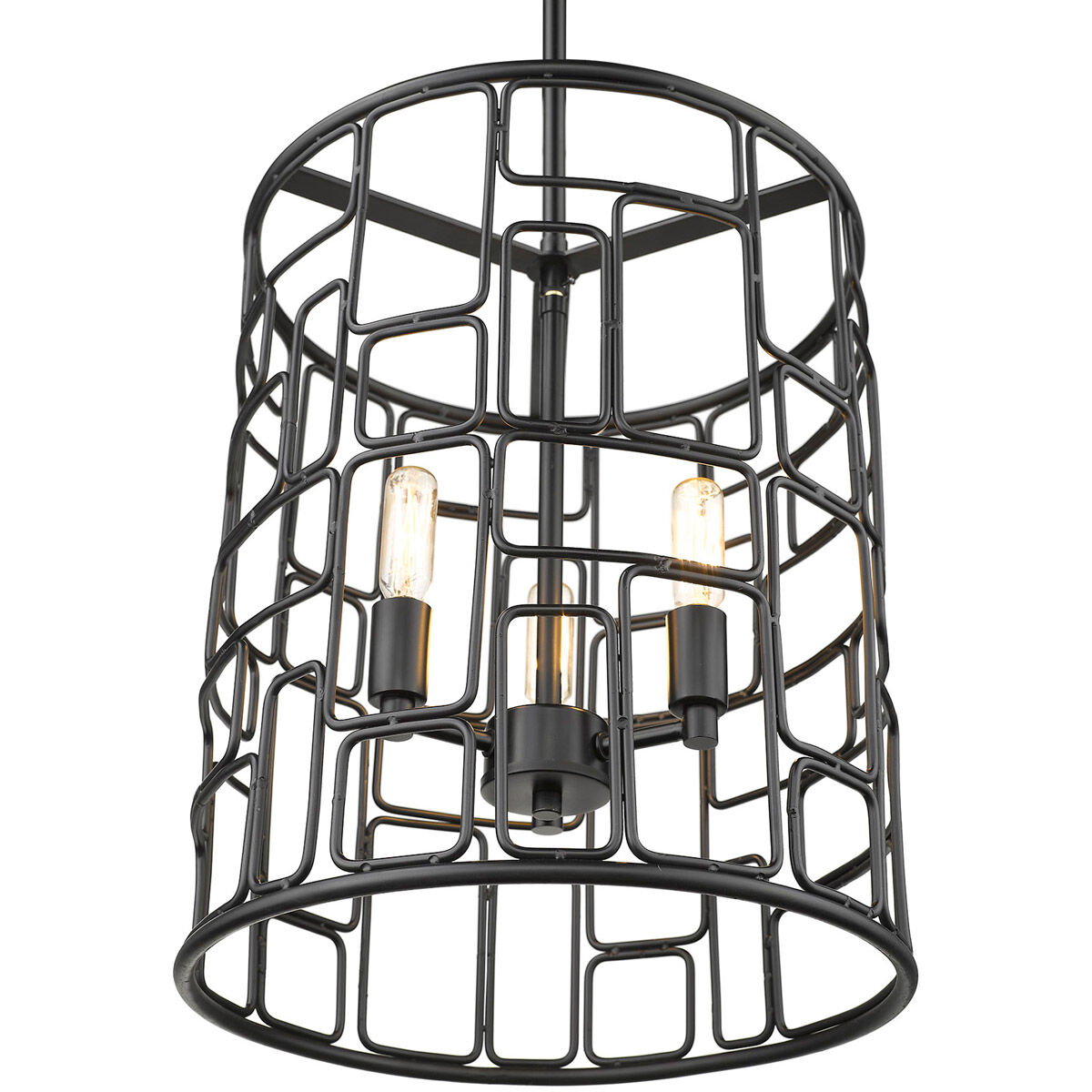 Amoret 3 Light 13 inch Matte Black Convertible Pendant Ceiling Light