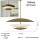Solara 5 Light 31.5 inch Legacy Brass Pendant Ceiling Light
