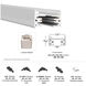 L Track 120 White Track Component Ceiling Light