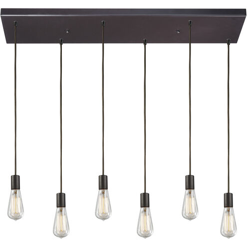 Menlow Park 6 Light 30 inch Oil Rubbed Bronze Multi Pendant Ceiling Light