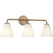 Senda 3 Light 26 inch Satin Brass Bath Vanity Wall Light