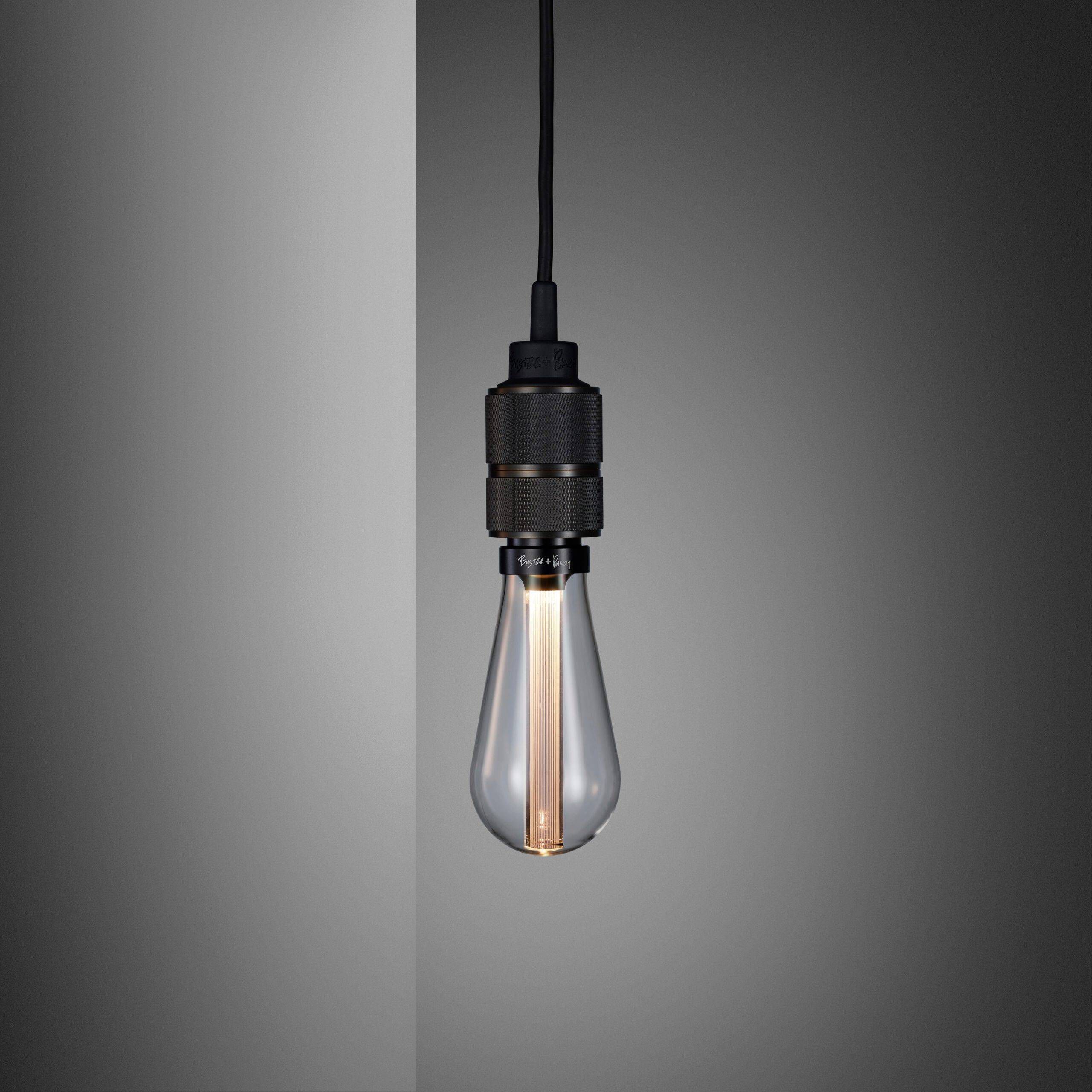 Hooked Wall Light in Graphite / Smoked Bronze, Nude