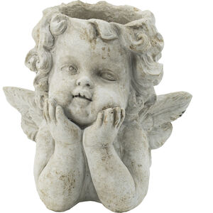 Cherub Angel Gray Outdoor Planter