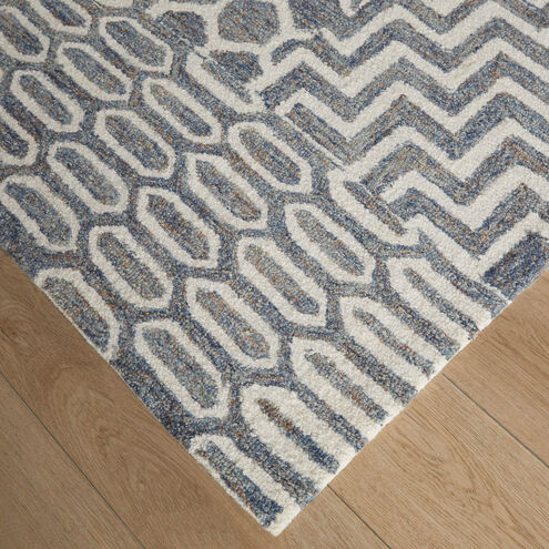 Mitra 36 X 24 inch Grey/White Rug in 2 x 3