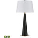 Case In Point 35 inch 9.00 watt Matte Black with Aged Brass Table Lamp Portable Light