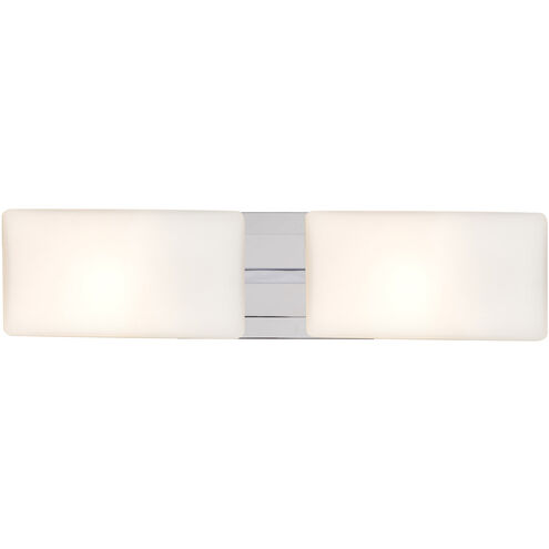 Lido 2 Light 21 inch Chrome Vanity Lighting Wall Light in Incandescent