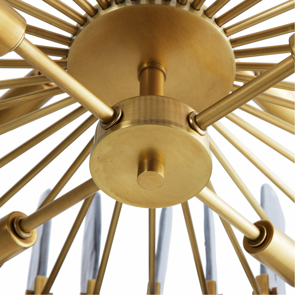 Klaus 8 Light 25.5 inch Smoke and Antique Brass Chandelier Ceiling Light