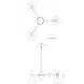 Clare 3 Light 27.75 inch Modern Brass Chandelier Ceiling Light in Obsidian