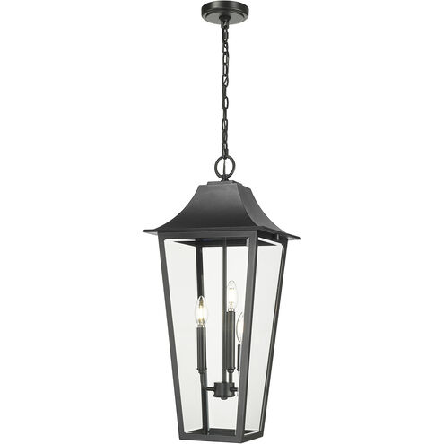Gannon 3 Light 12 inch Black Outdoor Chain Mount Ceiling Fixture in G9