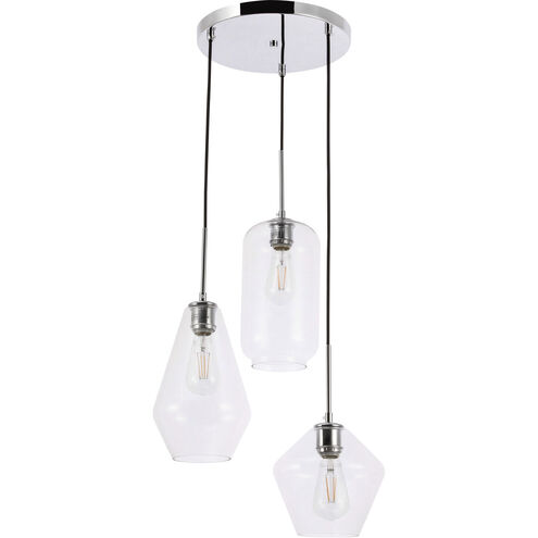 Rochester 3 Light 17 inch Chrome Pendant Ceiling Light