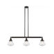Franklin Restoration Olean 3 Light 39 inch Oil Rubbed Bronze Island Light Ceiling Light in Seedy Glass, Franklin Restoration