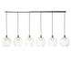 Luca 6 Light 80.4 inch Polished Nickel and Clear Pendant Ceiling Light