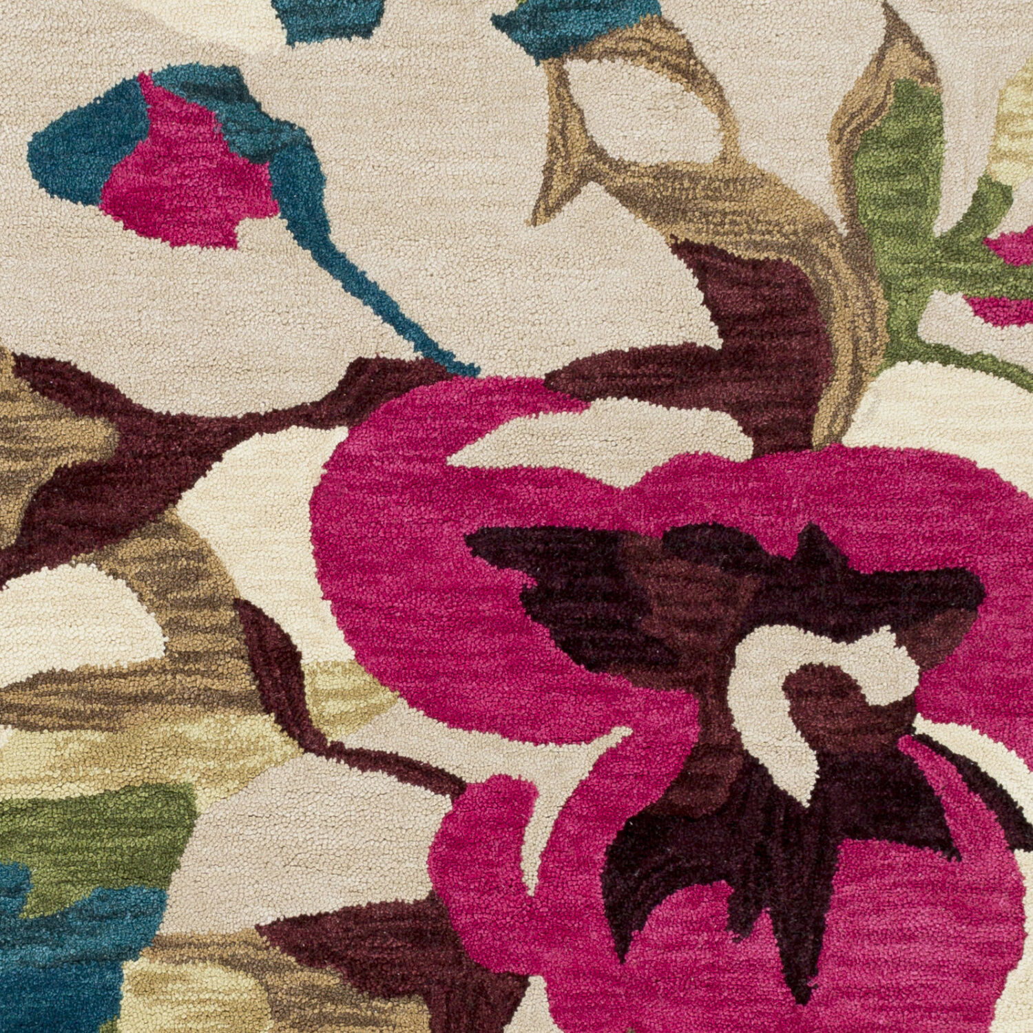 Rivera 120 X 96 inch Rust/Deep Teal/Wheat/Beige/Green Handmade Rug, Polyester