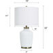 Cameron 27.75 inch 100.00 watt Satin Halifax White and Gold Table Lamp Portable Light
