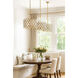 Windsor 4 Light 18 inch French Gold and Matte Black Pendant Ceiling Light