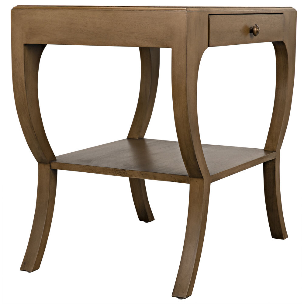Maude 30 X 28.5 inch Saddle Brown Side Table