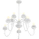 North Fork 10 Light 30 inch Sand White Chandelier Ceiling Light, Two Tier